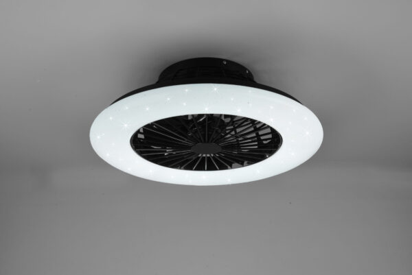 Ανεμιστήρας Reality STRALSUND   LED, 26,8W · 1x 2600lm, 3000 – 6500K Μαύρο Ματ Πλαστικό   – R62522132