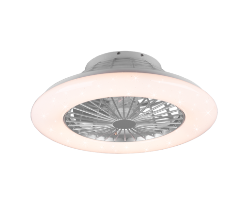 Ανεμιστήρας Reality STRALSUND  LED, 26,8W · 2600lm, 3000 – 6500K Τιτάνιο Πλαστικό, RGBW, Χρονοδιακόπτης, Τηλεχειριζόμενο dimmable, 3 ταχύτητες, Step Dimmable – R62522987