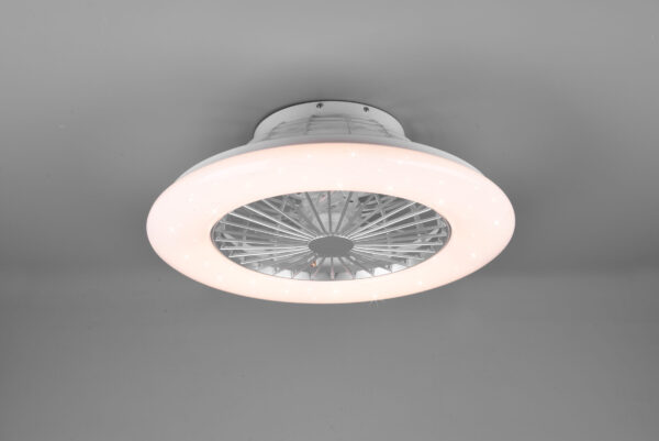 Ανεμιστήρας Reality STRALSUND  LED, 26,8W · 2600lm, 3000 – 6500K Τιτάνιο Πλαστικό, RGBW, Χρονοδιακόπτης, Τηλεχειριζόμενο dimmable, 3 ταχύτητες, Step Dimmable – R62522987