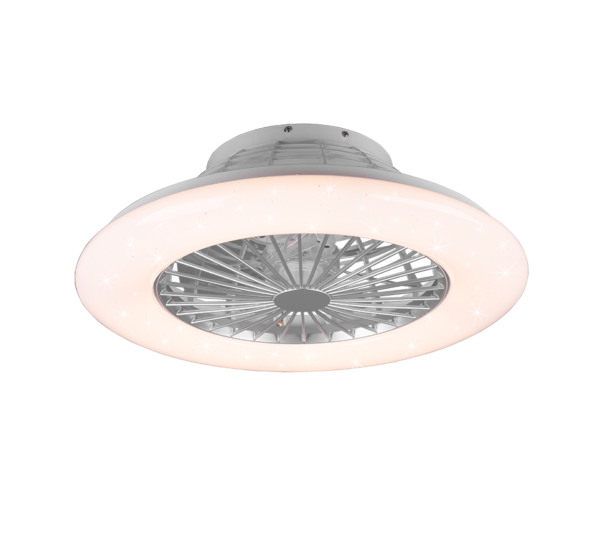 Ανεμιστήρας Reality STRALSUND  LED, 26,8W · 2600lm, 3000 – 6500K Τιτάνιο Πλαστικό, RGBW, Χρονοδιακόπτης, Τηλεχειριζόμενο dimmable, 3 ταχύτητες, Step Dimmable – R62522987