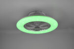 Ανεμιστήρας Reality STRALSUND  LED, 26,8W · 2600lm, 3000 – 6500K Τιτάνιο Πλαστικό, RGBW, Χρονοδιακόπτης, Τηλεχειριζόμενο dimmable, 3 ταχύτητες, Step Dimmable – R62522987