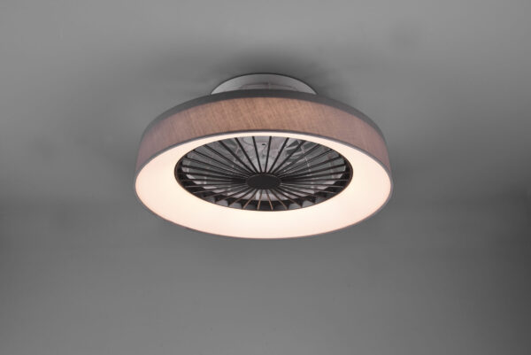 Ανεμιστήρας Reality FARSUND  LED, 26,8W · 2600lm, 3000 – 6500K Γκρι Πλαστικό ,Τηλεχειριζόμενο Dimmable, Χρονοδιακόπτη, και φως νύκτας – R62662111