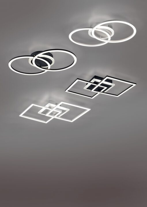 Φωτιστικό Οροφής Reality LED 25W  Μαύρο Ματ Μεταλλικό Step Dimmable 2600lm 3000K  R62783132