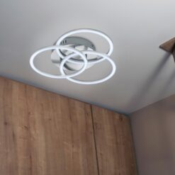 Φωτιστικό Οροφής Reality  LED 27W Νίκελ Ματ Μεταλλικό Τηλεχειριζόμενο Dimmable 3100lm  2700 – 6000K – R62823107