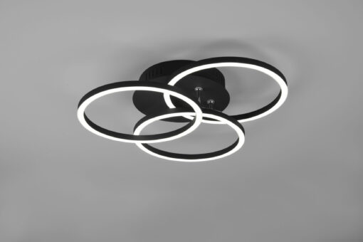 Φωτιστικό Οροφής Reality  LED 27W Μαύρο Ματ Μεταλλικό Τηλεχειριζόμενο Dimmable 3100lm  2700 – 6000K – R62823132