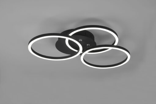 Φωτιστικό Οροφής Reality  LED 27W Μαύρο Ματ Μεταλλικό Τηλεχειριζόμενο Dimmable 3100lm  2700 – 6000K – R62823132