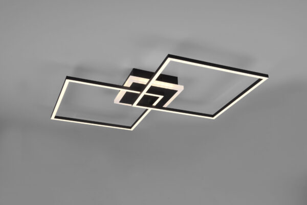 Φωτιστικό Οροφής Reality  LED 29W Μαύρο Ματ Μεταλλικό Τηλεχειριζόμενο  Dimmable 3250lm  RGB+3000K – R62843132