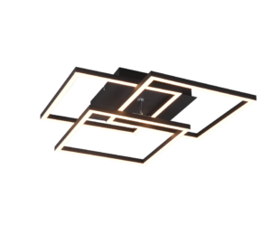 Φωτιστικό Οροφής MOBILE Reality LED 28W Μαύρο Ματ Τηλεχειριζόμενο Dimmable 3200lm CCT – R62883132