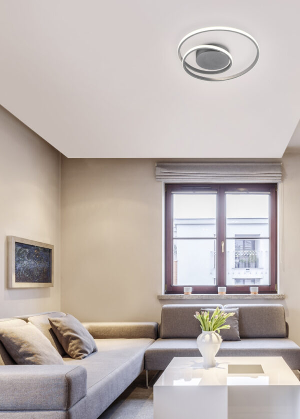 Φωτιστικό Οροφής Reality LED 22W  Τιτάνιο Μεταλλικό Step Dimmable 2200lm 3000K  R62911187