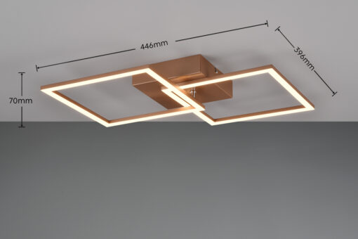 Φωτιστικό Οροφής Reality LED 20W 2250lm 3000K Καφέ Χρώματος – R64492165