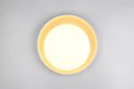 Πλαφονιέρα Λευκό & Χρυσό Φ45 ALETA LED 24W 2500lm Dimmable CCT με Τηλεχειριστήριο Reality – R64611179