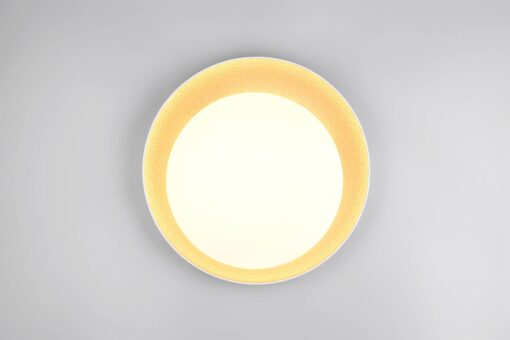 Πλαφονιέρα Λευκό & Χρυσό Φ45 ALETA LED 24W 2500lm Dimmable CCT με Τηλεχειριστήριο Reality – R64611179