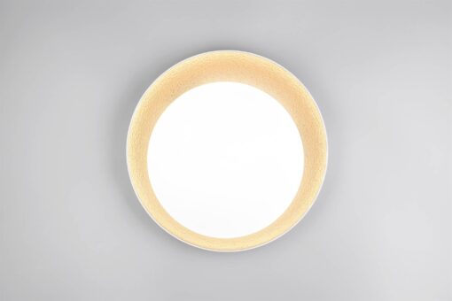 Πλαφονιέρα Λευκό & Χρυσό Φ45 ALETA LED 24W 2500lm Dimmable CCT με Τηλεχειριστήριο Reality – R64611179