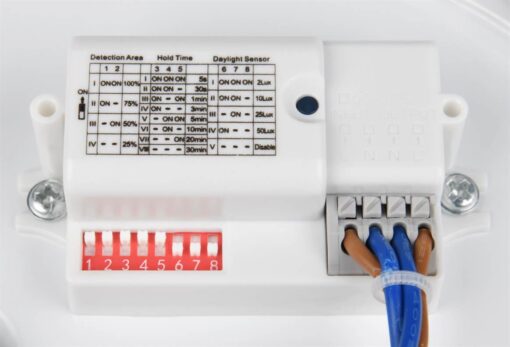 Πλαφονιέρα Μαύρη Φ38 LOODY LED 22W 2500lm 3000Κ Ανιχνευτή Κίνησης Reality – R64901102