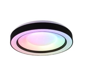 Φωτιστικό Οροφής Reality  LED 22W Μαύρο Ματ Πλαστικό Τηλεχειριζόμενο Dimmable 2500lm  2700 – 6000K – R65091032