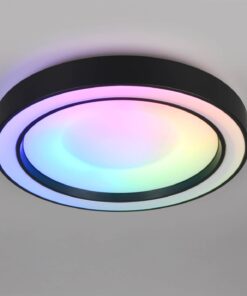 Πλαφονιέρα Μαύρη Ματ Φ40 ARCO LED 22W 2500lm RGBW Dimmable με Τηλεχειριστήριο Reality – R65091432