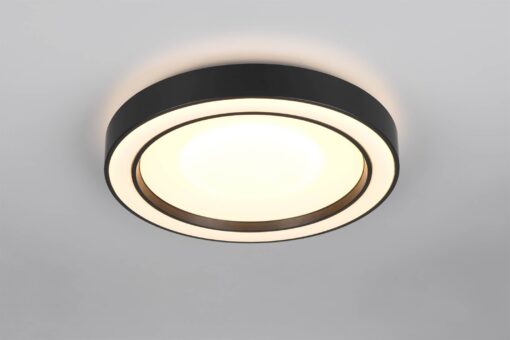 Πλαφονιέρα Μαύρη Ματ Φ40 ARCO LED 22W 2500lm RGBW Dimmable με Τηλεχειριστήριο Reality – R65091432