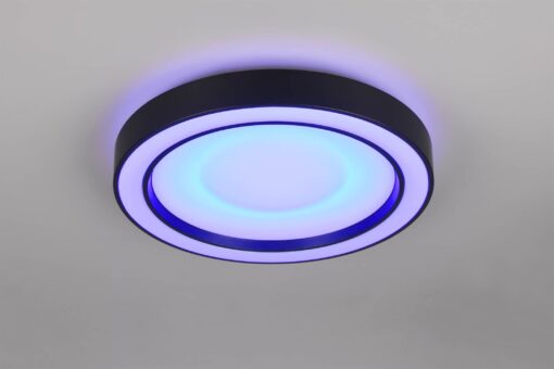 Πλαφονιέρα Μαύρη Ματ Φ40 ARCO LED 22W 2500lm RGBW Dimmable με Τηλεχειριστήριο Reality – R65091432