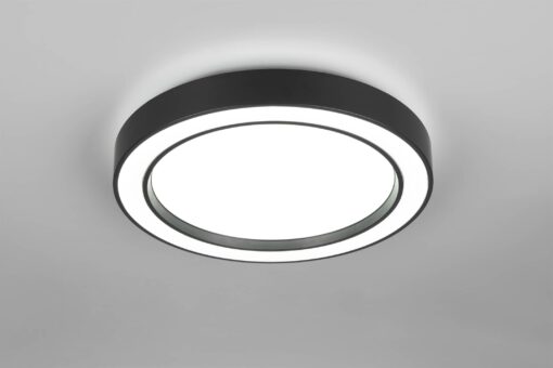 Πλαφονιέρα Μαύρη Ματ Φ40 ARCO LED 22W 2500lm RGBW Dimmable με Τηλεχειριστήριο Reality – R65091432