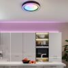 Πλαφονιέρα Μαύρη Ματ Φ40 ARCO LED 22W 2500lm RGBW Dimmable με Τηλεχειριστήριο Reality – R65091432