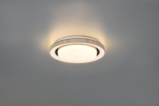 Φωτιστικό Οροφής Reality ATRIA  LED, 10,5W · 1080lm, 3000 – 6000K Μαύρο Ματ Πλαστικό, Τηλεχειριζόμενο dimmable, Λειτουργία μνήμης, Φωτάκι νυκτός  – R67042832