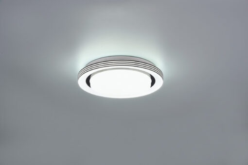 Φωτιστικό Οροφής Reality ATRIA  LED, 10,5W · 1080lm, 3000 – 6000K Μαύρο Ματ Πλαστικό, Τηλεχειριζόμενο dimmable, Λειτουργία μνήμης, Φωτάκι νυκτός  – R67042832