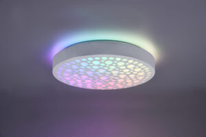 Φωτιστικό Οροφής Reality CHIZU , 22W · 2500lm, 2700 – 6000K Λευκό Ματ Πλαστικό , Tηλεχειριζόμενο dimmable, RGB, φωτάκι νυκτός – R67161131