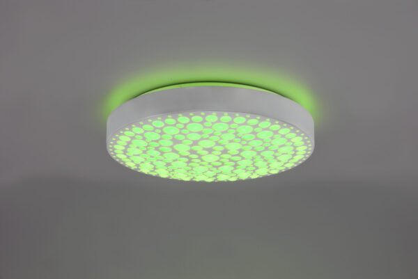 Φωτιστικό Οροφής Reality CHIZU , 22W · 2500lm, 2700 – 6000K Λευκό Ματ Πλαστικό , Tηλεχειριζόμενο dimmable, RGB, φωτάκι νυκτός – R67161131