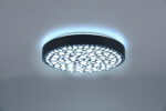 Φωτιστικό Οροφής Reality CHIZU , 22W · 1x 2500lm, 2700 – 6000K Μαύρο Ματ Πλαστικό,RGB,με ενσωματωμένο ροοστάτη, τηλεχειριστήριο, φωτάκι νυκτός – R67161132