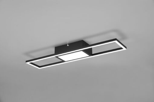 Φωτιστικό Οροφής Reality RIGIDO , 22W · 2800lm, 2700 – 6000K Μαύρο Ματ Μεταλλικό, Λειτουργία μνήμης, Τηλεχειριζόμενο Dimmable- R67172132