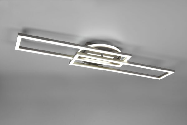 Φωτιστικό Οροφής Reality TWISTER , 30W · 4500lm, 2700 – 6000K Νίκελ Ματ Μεταλλικό, Περιστρεφόμενο, Tηλεχειριζόμενο, Step dimmable- R67183107