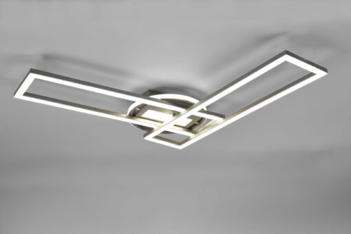 Φωτιστικό Οροφής Reality TWISTER , 30W · 4500lm, 2700 – 6000K Νίκελ Ματ Μεταλλικό, Περιστρεφόμενο, Tηλεχειριζόμενο, Step dimmable- R67183107