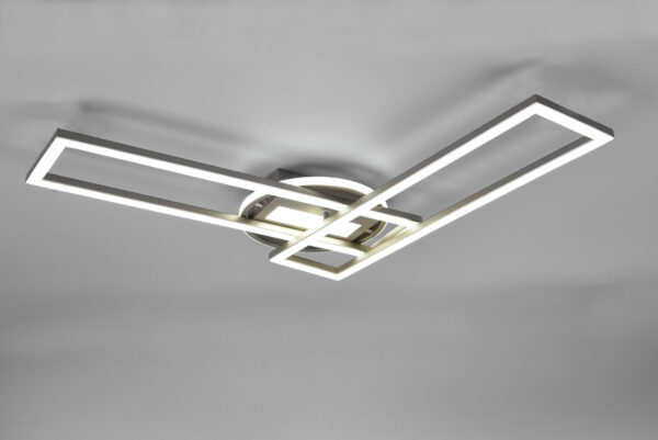 Φωτιστικό Οροφής Reality TWISTER , 30W · 4500lm, 2700 – 6000K Νίκελ Ματ Μεταλλικό, Περιστρεφόμενο, Tηλεχειριζόμενο, Step dimmable- R67183107