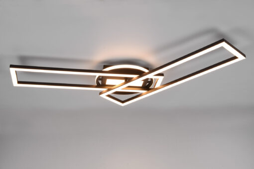 Φωτιστικό Οροφής Reality TWISTER , 30W · 1x 4500lm, 2700 – 6000K Μαύρο Ματ Μεταλλικό, Τηλεχειριζόμενο, Περιστρεφόμενο, Step dimmable – R67183132