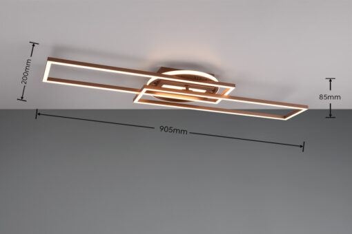 Φωτιστικό Οροφής Reality LED 30W 2700K Καφέ Χρώματος Step Dimmable – R67183165