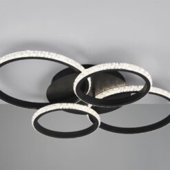 Φωτιστικό Οροφής CIRES Reality LED 27W 3400lm 4000K Περιστρεφόμενο Step Dimmable Μαύρο Ματ – R67364132