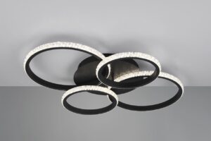 Φωτιστικό Οροφής CIRES Reality LED 27W 3400lm 4000K Περιστρεφόμενο Step Dimmable Μαύρο Ματ – R67364132