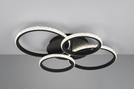 Φωτιστικό Οροφής CIRES Reality LED 27W 3400lm 4000K Περιστρεφόμενο Step Dimmable Μαύρο Ματ – R67364132