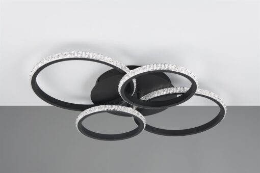 Φωτιστικό Οροφής CIRES Reality LED 27W 3400lm 4000K Περιστρεφόμενο Step Dimmable Μαύρο Ματ – R67364132