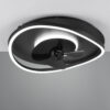 LED Φωτιστικό-Ανεμιστήρας Οροφής Μαύρο Ματ Φ50 Sortland 30W CCT 3500lm Dimmable με Τηλεχειριστήριο Reality – R67393132