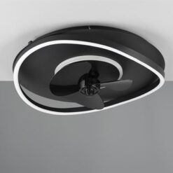 LED Φωτιστικό-Ανεμιστήρας Οροφής Μαύρο Ματ Φ50 Sortland 30W CCT 3500lm Dimmable με Τηλεχειριστήριο Reality – R67393132