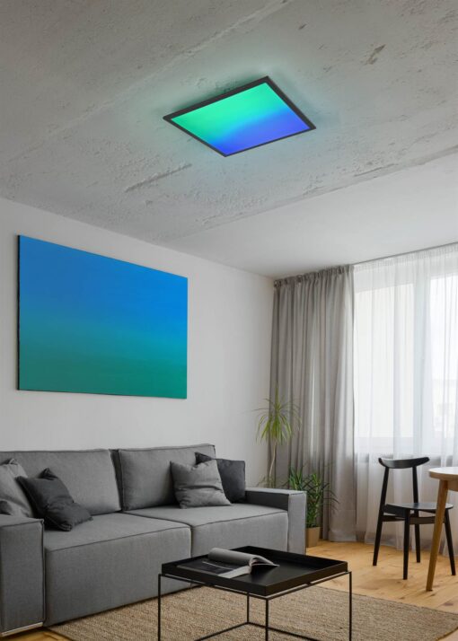 Φωτιστικό Οροφής Μαύρο Ματ 45×45 BETA Reality LED 18W 2000lm RGBW+CCT Dimmable με Χειριστήριο – R67664532