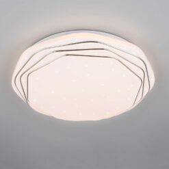 Πλαφονιέρα Λευκή με 3D Έναστρο Κάλυμμα Φ37 DIZZY LED 22W 2600lm Dimmable CCT με Τηλεχειριστήριο Reality – R67741100