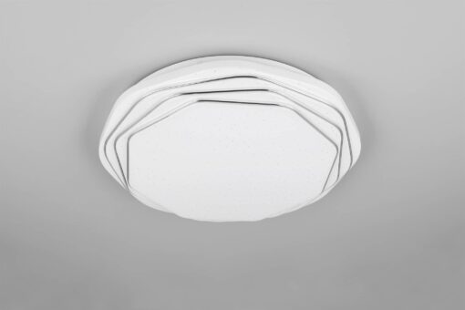 Πλαφονιέρα Λευκή με 3D Έναστρο Κάλυμμα Φ37 DIZZY LED 22W 2600lm Dimmable CCT με Τηλεχειριστήριο Reality – R67741100