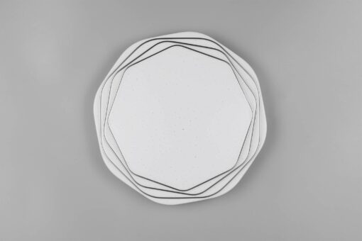 Πλαφονιέρα Λευκή με 3D Έναστρο Κάλυμμα Φ37 DIZZY LED 22W 2600lm Dimmable CCT με Τηλεχειριστήριο Reality – R67741100
