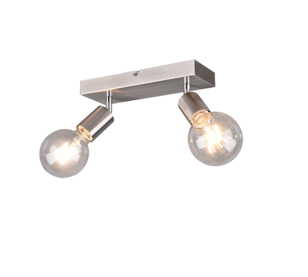 Σποτ Reality   2xE27 Νίκελ Ματ Μεταλλικό    R80182007