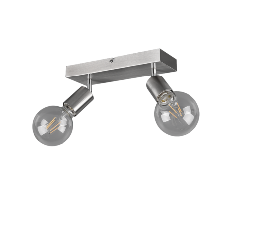 Σποτ Reality   2xE27 Νίκελ Ματ Μεταλλικό    R80182007