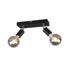 Σποτ Reality   2xE27 Μαύρο Ματ Μεταλλικό    R80182032