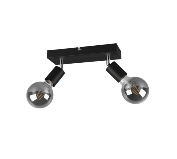 Σποτ Reality   2xE27 Μαύρο Ματ Μεταλλικό    R80182032