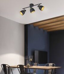 Φωτιστικό Οροφής Trio Lighting 3xE14 Μαύρου Χρώματος – R80813032